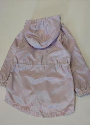 Шикарная куртка, ветровка нежно лавандовая с радужными волнами reserved 5-6 лет4 фото
