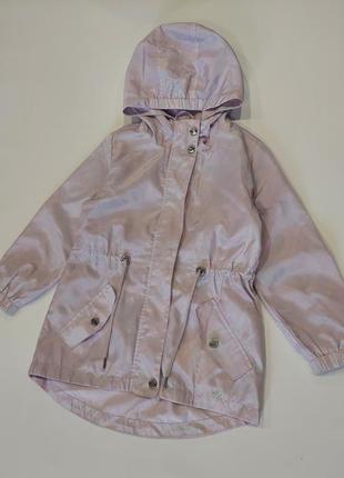 Шикарная куртка, ветровка нежно лавандовая с радужными волнами reserved 5-6 лет3 фото