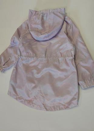 Шикарная куртка, ветровка нежно лавандовая с радужными волнами reserved 5-6 лет5 фото