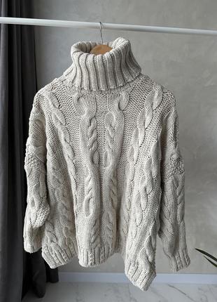Песочный свитер topshop
