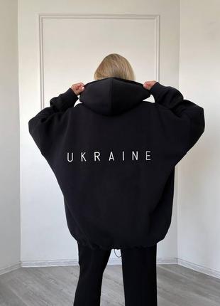 Трендовый качественный теплый худи оверсайз украина ukraine 🇺🇦