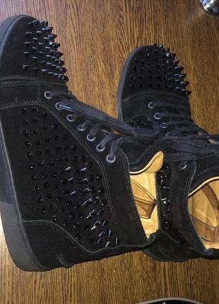 Рр 41-27 см дизайнерські кросівки черевики з шипами christian louboutin8 фото