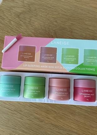 Набір нічних масок для губ laneige 4х8г