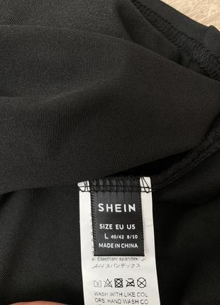 Обтисле чорне плаття з відкритими плечима shein3 фото