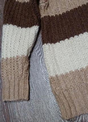 Брендовый теплый объемный свитер полувер от zara оверсайз5 фото