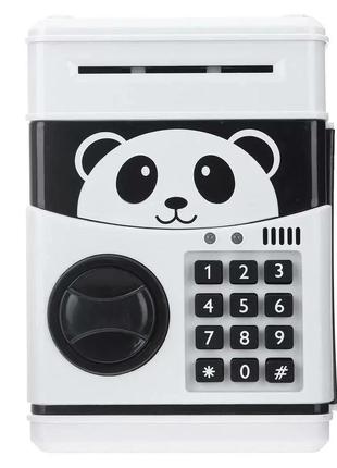 Електронний сейф скарбничка з кодовим замком панда panda