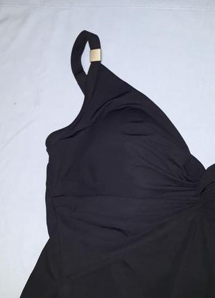 Купальник сдельный черный с утяжкой размер 52 / 18 новый c юбкой4 фото