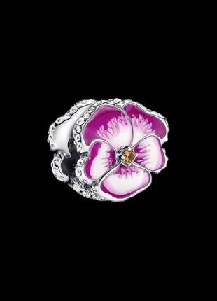 Шарм "рожева фіалка" pandora 790777c01