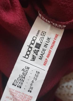 Стильний ягідний кроп топ з відкритими плечима boohoo9 фото