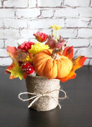 Осенняя композиция "краски осени", настольная композиция, осенний декор1 фото