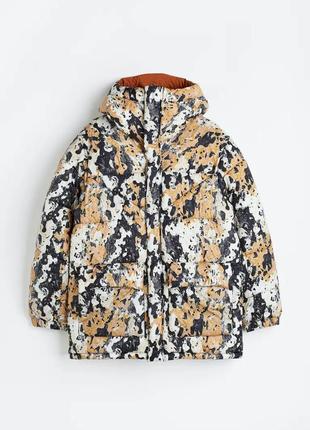 Двухсторонняя утепленная пуховая куртка h&m размер м (оверсайз)