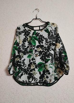 Шикарная блузка в цветочный принт1 фото