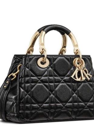 Сумка женская кожаная черная брендовая в стиле dior