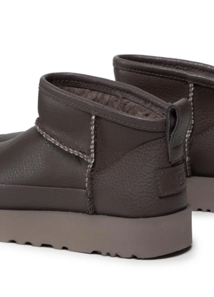 Угги кожаные коричневые classic sugar ultra mini ugg ультра-мини1 фото