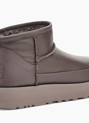 Угги кожаные коричневые classic sugar ultra mini ugg ультра-мини2 фото