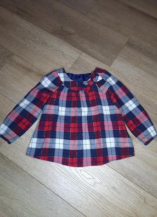George рубашка блуза блузка кофта в клетку на девочку 2-3 года
