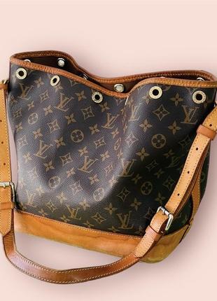 Louis vuitton noe leather monogram bag оригінальна шкіряна сумка монограм2 фото