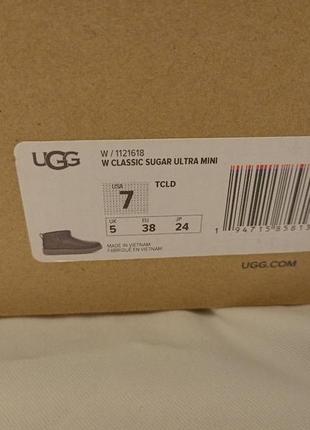 Угги кожаные коричневые classic sugar ultra mini ugg ультра-мини8 фото