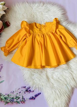 Яркая красивая блузка mini club девочке 1-1,5 роки