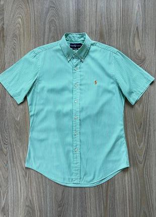 Чоловіча класична сорочка з коротким рукавом у смужку polo ralph lauren