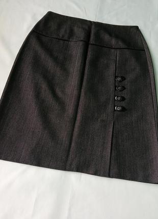 Женская одежда/ классическая офисная юбка серая/ 46/48 размер