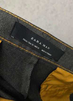 Сірі штани від бренда zara man5 фото