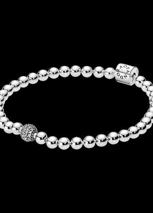 Браслет из линейки purely pandora камешками куб. оксида циркония 598342cz