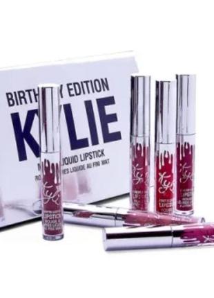 Набор жидких матовых помад kylie birthday edition matte liquid lipstick2 фото