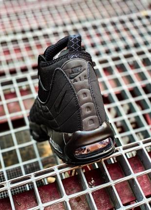 Кросівки жіночі / чоловічі чорні теплі nike air max sneakerboot 95 "black"2 фото