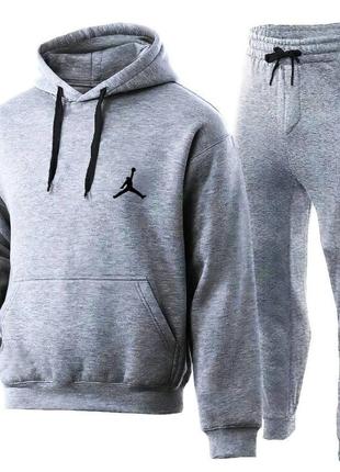 Худи + штаны ❄️ теплый, мужской спортивный костюм на флисе jordan (зимний, утепленный костюм)
