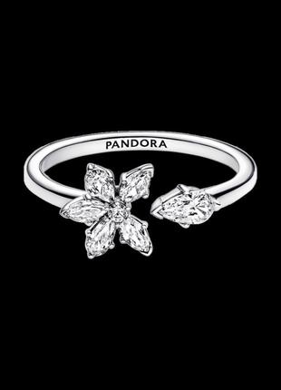 Серебряное кольцо пандора блестящий гербарий 192611c012 фото
