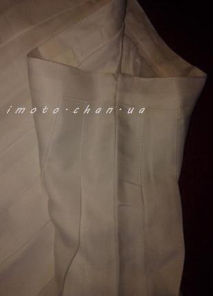 Теннисная плиссированная юбка с шортиками белая японская корейская трендовая7 фото