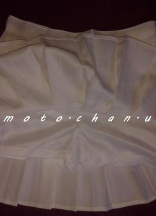 Теннисная плиссированная юбка с шортиками белая японская корейская трендовая6 фото