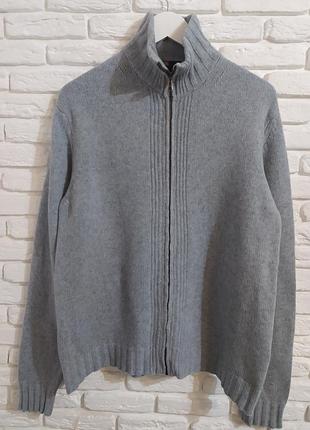 Шерстяной свитер на молнии