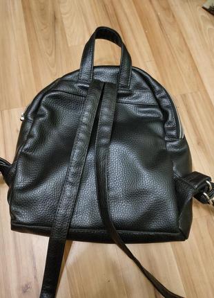 Черный мини-рюкзак с пайетками блестками2 фото
