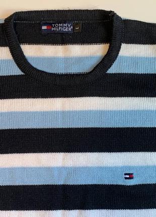 Тонкий свитер в полоску Tommy hilfiger, размер l.1 фото