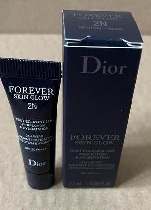 Dior forever skin glow foundation тональна основа 2,7ml, 2n4 фото