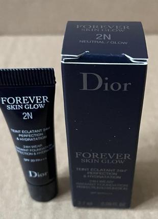 Dior forever skin glow foundation тональная основа 2,7ml, 2n