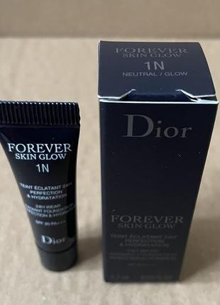 Dior forever skin glow foundation тональная основа 2,7ml, 1n