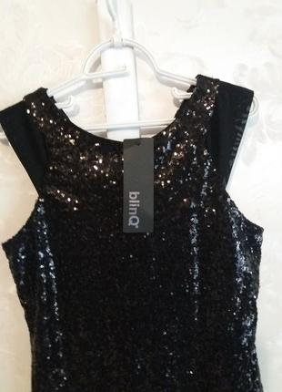 Сукня з паєтками і вставками із сітки blinq