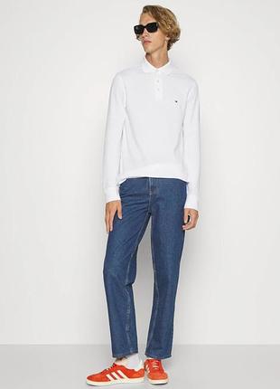 Кофта tommy hilfiger белая polo с воротничком 9