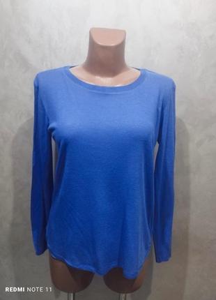 596.комфортный трикотажный лонгслив модного испанского бренда massimo dutti