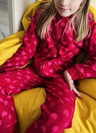 Кигуруми пижама ромпер с начесом сердечка ♥️8 фото