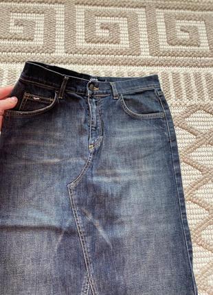Юбка джинсова довга , юбка за коліно , юбка жіноча джинсова