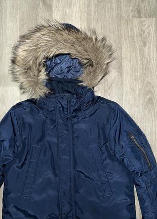 Красивая, зимняя куртка - парка h&amp;m размер 9-10 лет3 фото