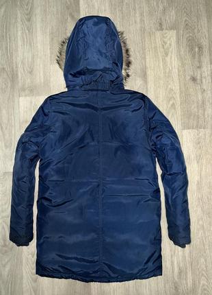 Красивая, зимняя куртка - парка h&amp;m размер 9-10 лет7 фото