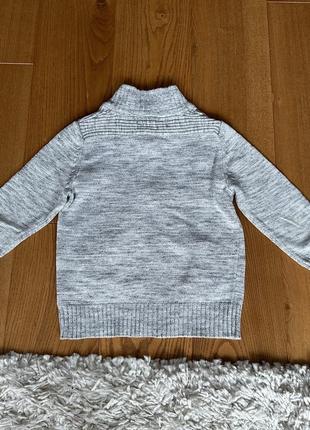 H&m кофта светр на блискавці з високим горлом на 2-4 роки3 фото