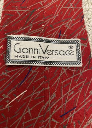 Gianni versace винтажный шелковый галстук6 фото