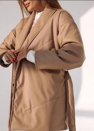 Шикарная люксовая куртка эко кожа матовая утепленная ❗зимня куртка люкс4 фото