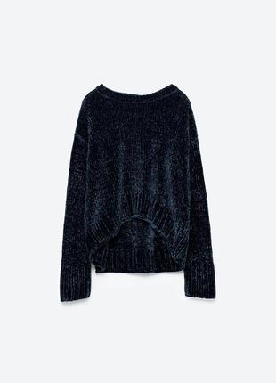 Бархатный свитер синель вязаный2 фото